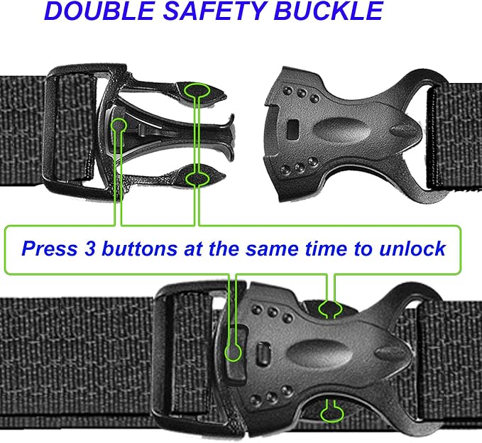 Double Doors Fefrigerator Locks for Kids Child French Door Fridge Locks for Baby Safety Fridge Guard Strap for RV Cabinet (Black) (3 Key, Black)