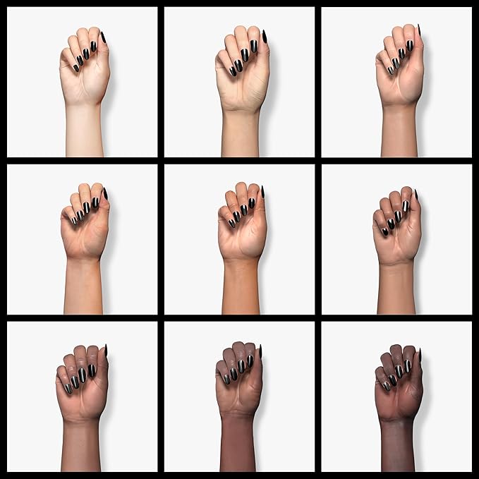 modelones Gel Nail Polish Black Gel Polish Black Nail Polish Soak Off No Peel Thickening Nail Art Manicure for Girl 15 ML
