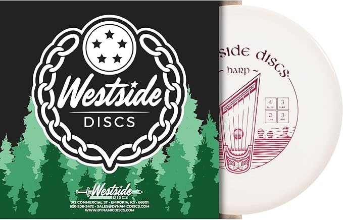 Westside Discs VIP Harp Disc Golf Putter | Overstable Disc Golf Putt & Approach for Forehand & Backhand Throws | Translucent Premium Plastic | Reliable Control in Windy Conditions | 176g+