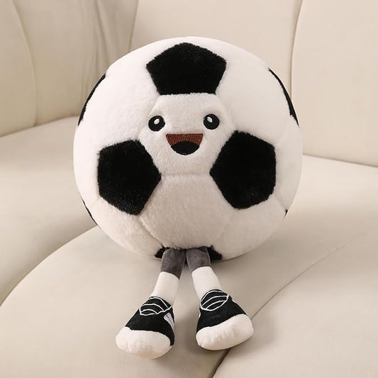 Funny Soccer Ball Pillow with Legs – Cute Stuffed Animal Toy for Boys Girls, Soccer Throw Pillow Gift for Room Decor, Couch or Bed (Soccer 11 Inch)