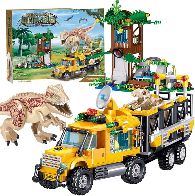 546 Pcs Dinosaurs Building Blocks Set, Dinosaur Toys for Age 6+Years,Dinosaur Park World, Construction Dino Birthday Gifts for Boys