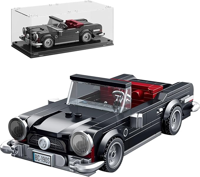TGL TYCOLE Super Sports Car Building Block Set with Display Case,Speed Race Car Building Kits Construction Toy,Collectible Car Model,Christmas Birthday Gift for Adults and Kids 6 and up(338pcs)