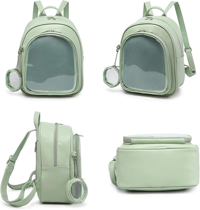 CHERRY SAUCE Kawaii Backpack PU Leather Ita Bag Aesthetic Cute Purse Pin Display