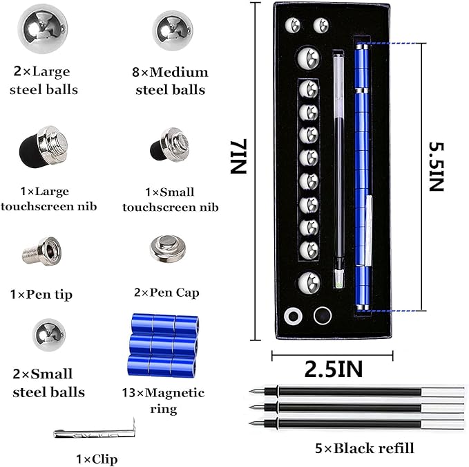 Magnetic Fidget Pen Toys for Teens- Unique Birthday Gifts for Young Men Fun Gifts for Teenage Boys Novelty Christmas Stocking Fillers Gadget for 8 10 11 12 13 14 15 Year Old Boy Engineer Gifts