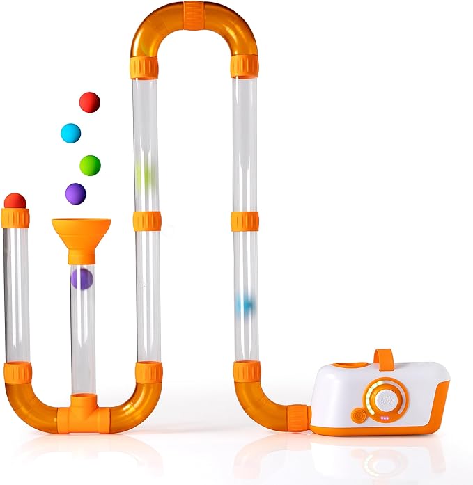 Fat Brain Toys The Original Air Toobz, Air-Powered STEM Building Toys for Kids & Teens, Kids Building Toys, STEM Toys for 3+ Year Old