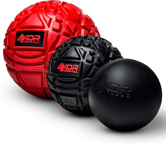 4KOR Massage Balls for Trigger Point Therapy - Myofascial Release Ball - Muscle Relief for Back, Neck, Shoulder, Foot Pain - Fitness Massage Balls for Mobility - Deep Tissue Release Ball