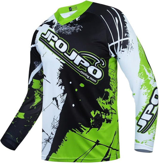 Dirt Bike Jersey for Youth, Kids Mountain Bicycle Shirt Long Sleeve Children Downhill Jerseys for Motorcycle Motocross