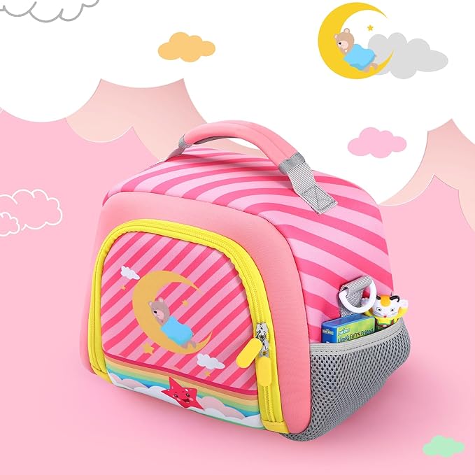 Carrying case Bag Compatible with Little Tikes Story Dream Machine Books Starter Set，Storage for Storybook, Audio Play, Character Travel Bag(Pink)