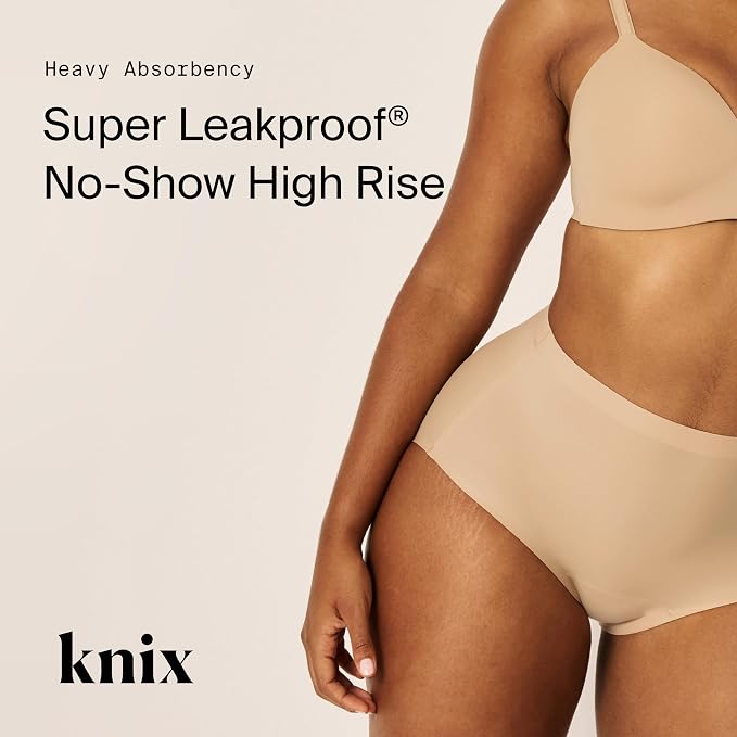 KNIX Super Leakproof High Rise Period Underwear for Women, Machine Washable, Reusable (1 Pack)
