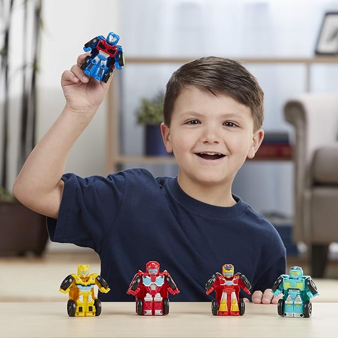 Transformers Playskool Heroes Rescue Bots Academy Mini Bot Racers Converting Robot Toy 5-Pack, 2-Inch Collectible Toy Cars (Amazon Exclusive)