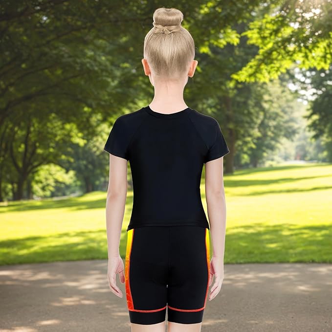 Gogokids Boys Girls 3D Padded Bike Shorts Kids Cycling Shorts Biking Shorts Sports Pants with Pockets for Mountain Road