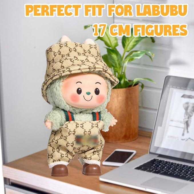 AICase for 17cm Doll Clothes/Outfit,Clothes Set for 17cm Doll,2 Piece Set Hat Clothing,Boys and Girls Stylish Adorable Dolls Clothes Accessories_13