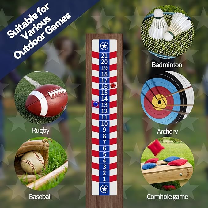 1 PC Cornhole Scoreboards, Magnetic Decal with Score Keepers for Corn Hole Boards, Scoreboard for Cornhole Game Easy to Install Keep Track of The Score