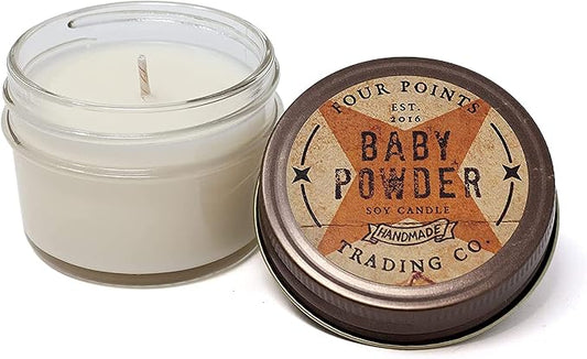 Baby Powder 4 Oz Scented Soy Aromatherapy Candle w/Jar