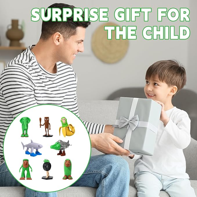 8PCS Italian Brainrot Action Figure,Tralalero Tralala Figures Toys with Tralalero Tralala, Tung Tung Tung Sahur, Brr Brr Patapim,Brainrot Meme Shark Collectible Animals Figurine Doll Gifts for Fans