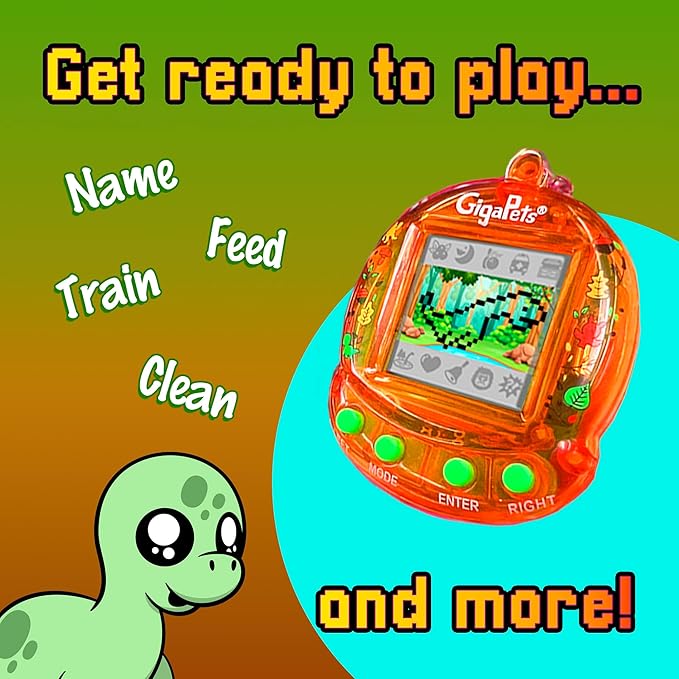 Giga Pets Cryptids Interactive Digital Pet, Bigfoot, Mothman, Loch Ness Monster Pets for Kids, 90’s Gaming Gift for Boys and Girls
