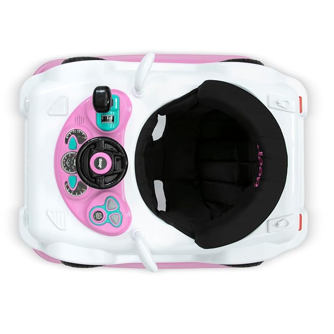 Jeep Wrangler Activity Walker by Delta Children, White/Pink