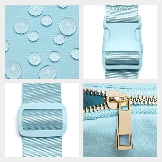 Gitus Gifts for 7 8 9 10 11 Year Old Girls Belt Bag Fanny Pack Crossbody Bags with Initial Letter Patch Birthday Gifts for Daughter Sister Friends Teen girls (Icing Blue-B)