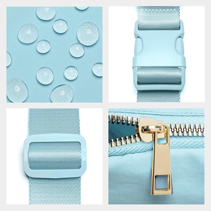 Gitus Gifts for 7 8 9 10 11 Year Old Girls Belt Bag Fanny Pack Crossbody Bags with Initial Letter Patch Birthday Gifts for Daughter Sister Friends Teen girls (Icing Blue-N)