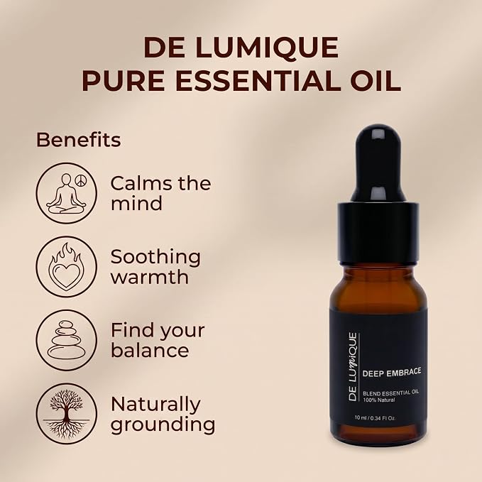 Calming Essential Oil Blend, 100% Natural Aromatherapy Grade, 10ml / 0.34 Fl Oz (DEEP Embrace)