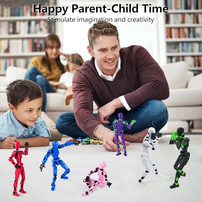 Poseable Action Figure Set, Model 13 Collectible Toy Figure, Multi-Jointed Movable, Gift Box Packaging, Great for Kids, Adults, Collectors, Birthday (White)