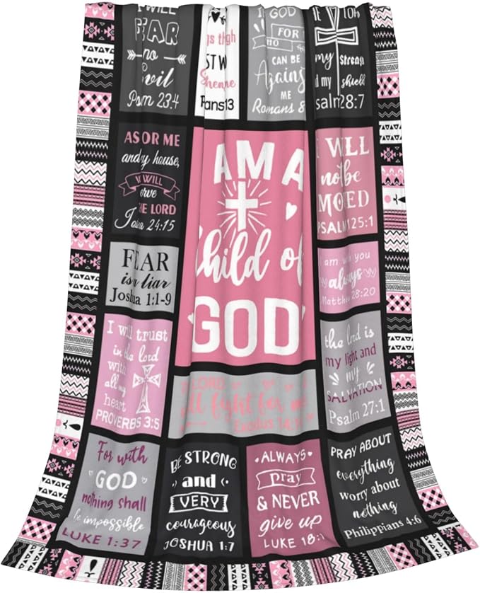 COMFAR Christian Gifts for Women Faith, Inspirational/Religious/Spiritual Gifts for Adults, Soft Throw Blankets for Women/Men, Personalized Blankets for Adults 40"x 50"