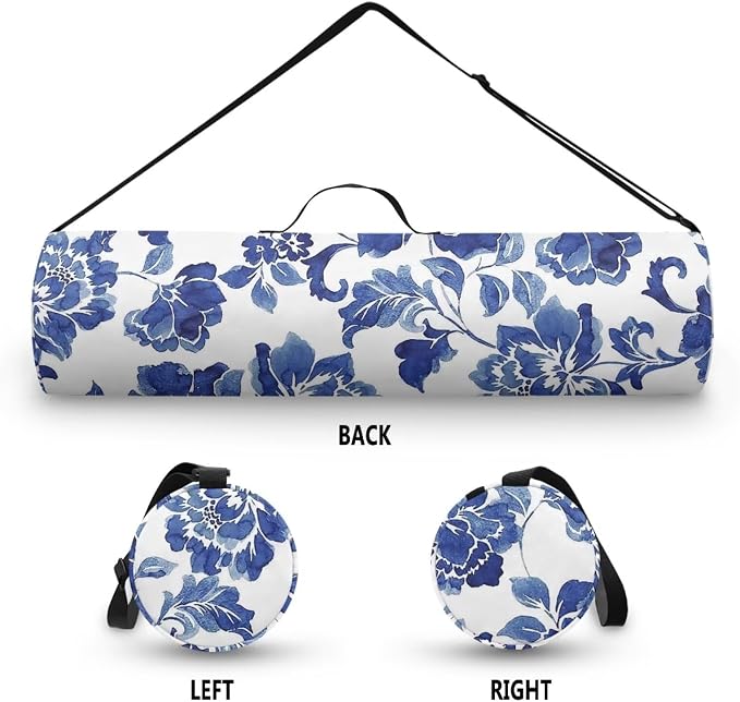 Yoga Mat Bag with Adjustable Shoulder Strap and Handle Zipper, 30in Wide x 6.3in Diameter for Yoga Mat Storage