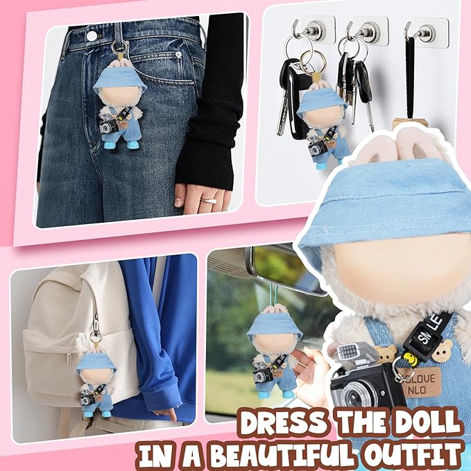 17 cm Cute Doll Clothes Design Outfits Blind Mystery Box Accessories Big Into Energy Monster Case Cover Protector Box Bag Display Charm Figure Keychain