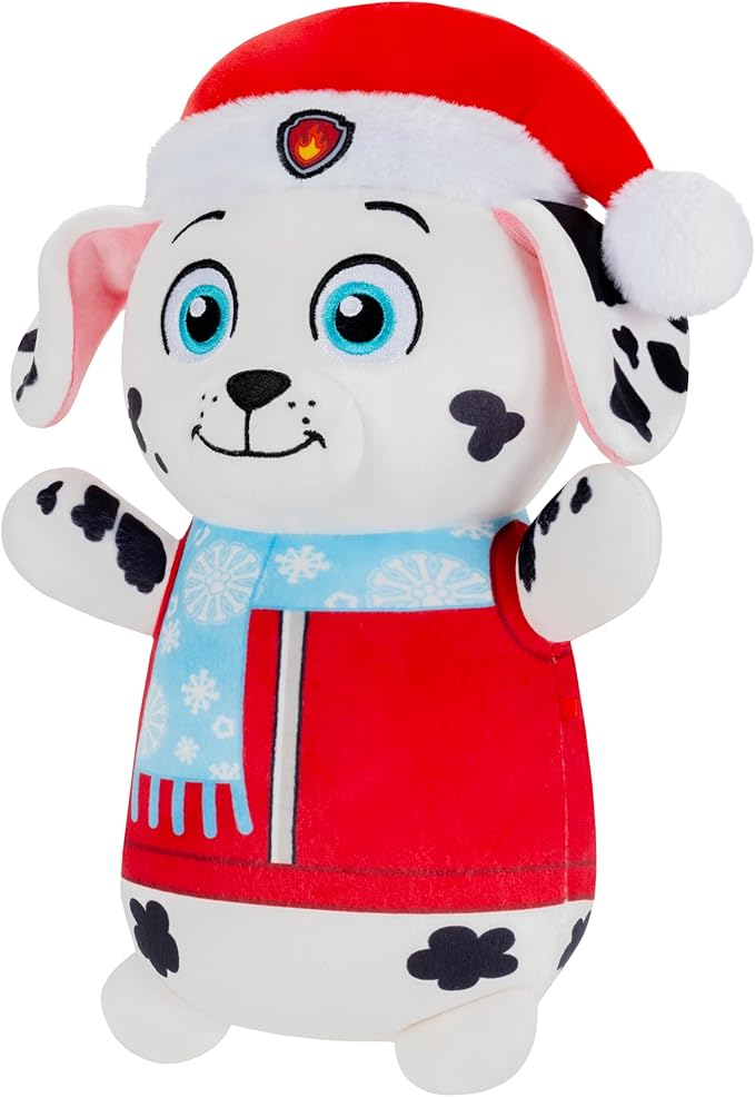 Squishmallows Original Paw Patrol 10in Holiday Marshall HugMees – Ultrasoft Official Jazwares Plush (Medium-Sized)