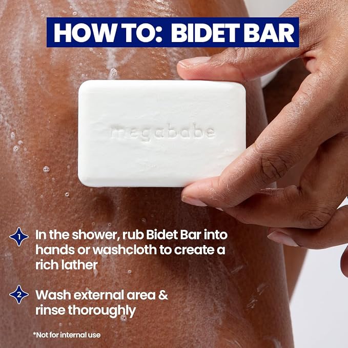 Megababe Bidet Bar, pH-Balanced Intimate Cleansing Bar, 4.5 oz