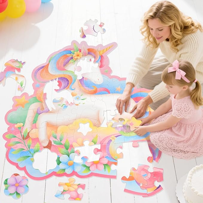 Unicorn Floor Puzzle - 48 Large Pieces, Ideal as Unicorn Party Decorations & Magical Gifts for Girls