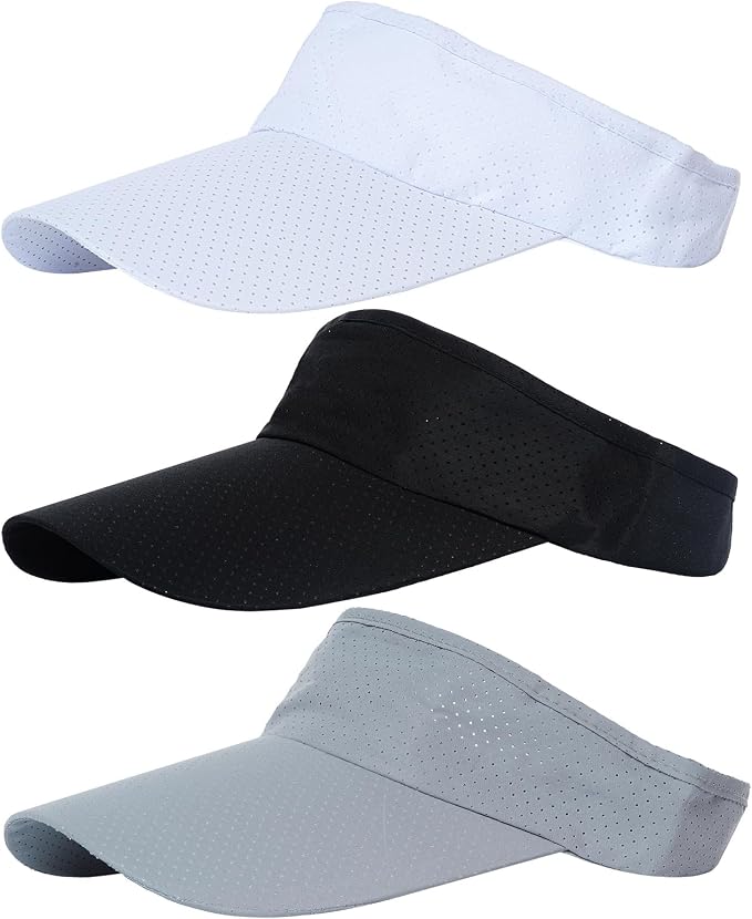 choyaxo 3pcs Sun Visor Hats UV Protection Beach Hats Golf Caps for Men Women Summer Beach Pool Sports Golf
