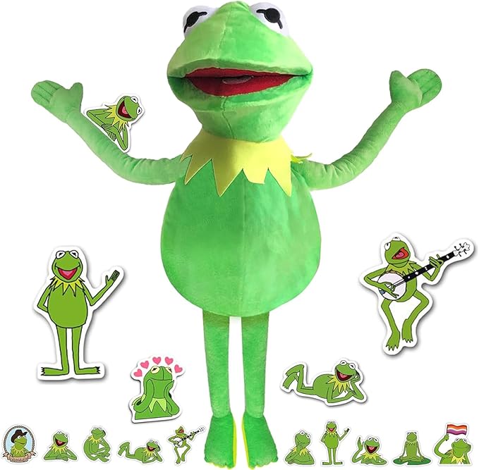 Kermit Frog Puppet, The Muppets Show, Soft Hand Frog Stuffed Plush Toy, Gift Ideas for Boys and Grils- 24 Inches