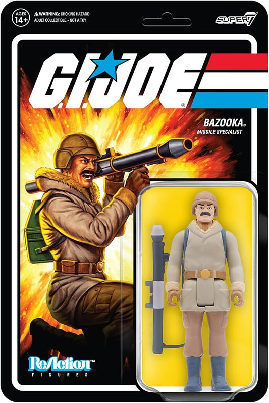 Super7 G.I. Joe Bazooka (Arctic) - 3.75" G.I. Joe Action Figure with Accessories Classic Cartoon Collectibles and Retro Toys