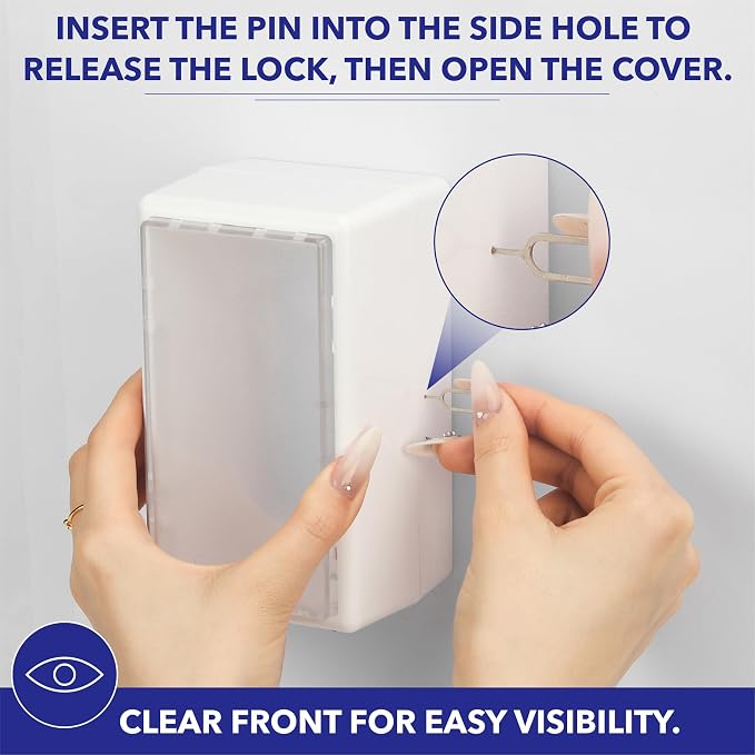 Bates- Baby Safety Outlet Cover Box, Locking Baby Proof Outlet Covers, Locking Plug Covers for Electrical Outlets