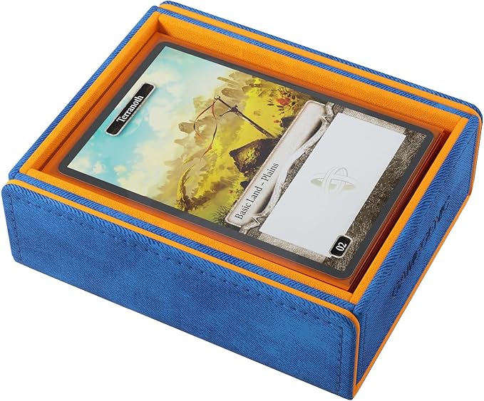 Gamegenic Token Keep - Premium Token Box for Safe Storage, Fits Dungeon 1100+ and Dungeon S 550+, Holds Tokens, Dice, and Cards, Fully Usable During Gameplay, Blue/Orange Color, Made