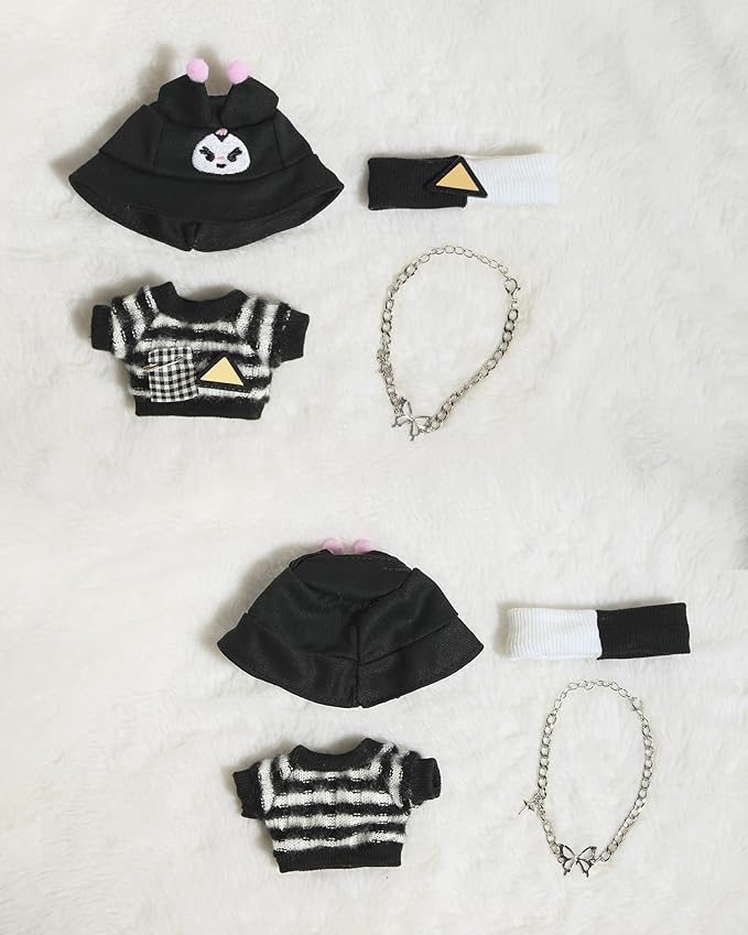 Doll Clothes for 17cm Dolls Fashion Accessories for Dress Up No Doll Stripes