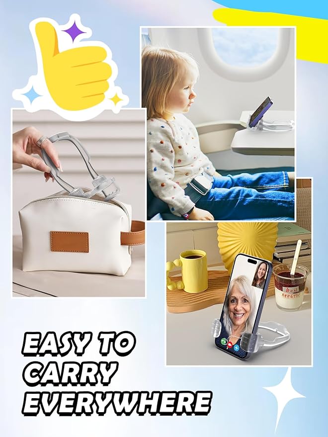 Valentines Gifts for Teens Girls Boys Kids Adults Cell Phone Stand: UPGRADE Adjustable Thumbs Up Lazy Phone Holder for Desk Cool Gadgets Fun Birthday Gifts for Women Husband Wife Easter Gifts for Kids