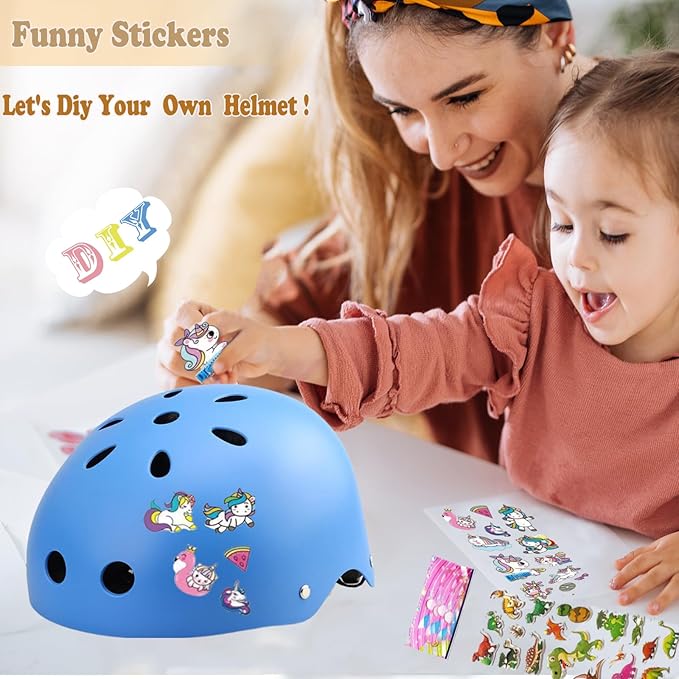 Kids Helmet,Toddler Skateboard Helmets for Ages 2-3-5-8-14 Years Boys Girls with Knee and Elbow Pads Wrist Guards fit Roller Skates,Skateboarding,Skating Scooter Adjustable Kids Helmet