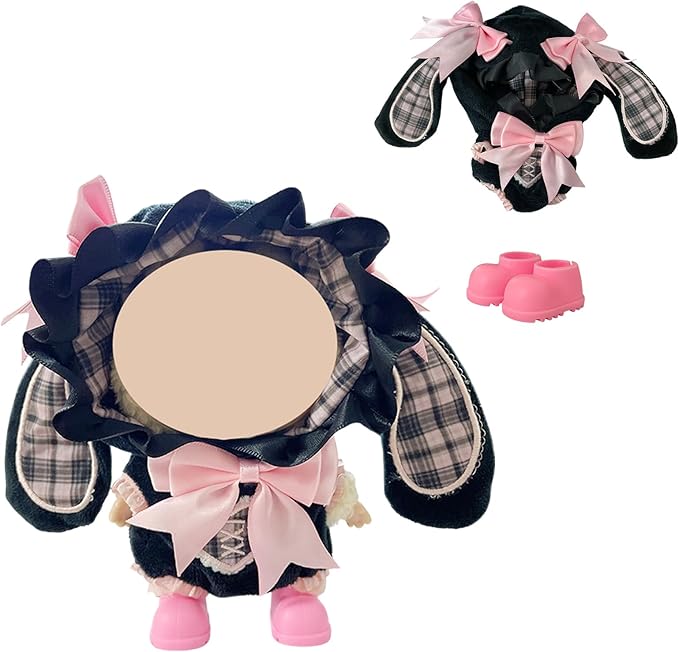 5 Sets Halloween Clothes for 17cm Doll, Pumpkin, Witch, Black Cat & Bunny Costumes, 6.7-Inch Doll Accessories, Halloween Outfits Costume include Colorful Shoes and Glasses, Gift Idea (No Dolls)