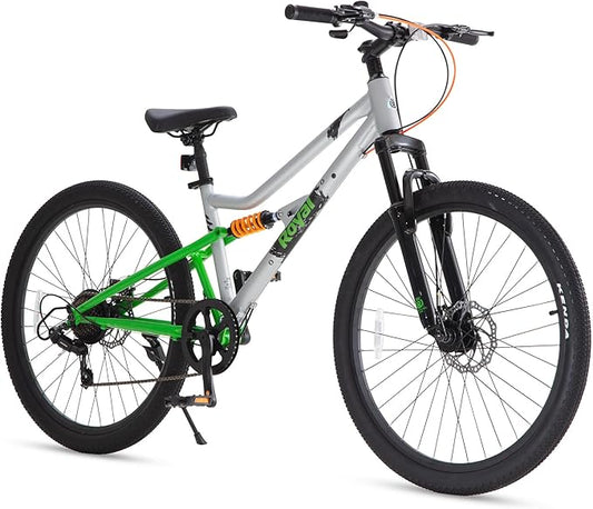 RoyalBaby Kids Mountain Bike for Boys and Girls, Ultra-Light Aluminum 20-26 Inch Wheel Bicycle for 6-14 Years Old Children, 7/21-Speeds Drivetrain