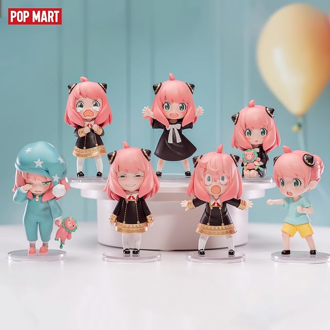 POP MART Spy × Family Anya's Daily Life Series Figures, Spy Blind Box Figures, Random Design Action Figures Collectible Toys Home Decorations, Holiday Birthday Gifts for Boys and Girls, Single Box
