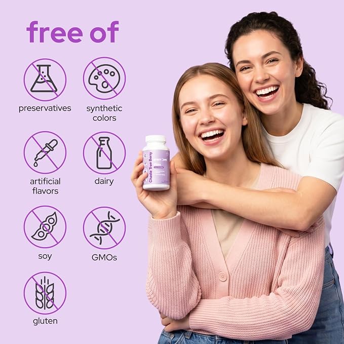 Premom Vitex Chasteberry Supplement for Women, Hormone Balance, Menopause, Menstrual Cycle, Fertility, & PMS Support*, 1,000mg Per Serving from Natural Extract, Vegan, 60 Veggie Capsules