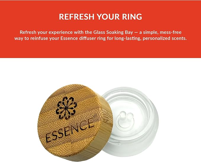Essence Refresh Kit | Solid Scents Essential Oils | Aromatherapy Nasal Diffuser | Personal Scent Clip for Travel, Work & Everyday Use | Made in USA | Grapefruit | Bamboo/Glass Pod
