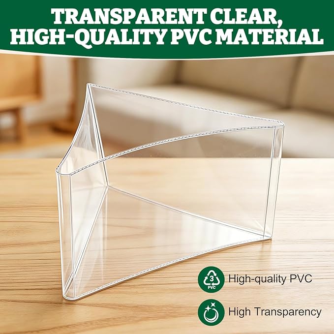 4 Pcs 2026 Mahjong Card Sleeve, Large Print PVC Protectors for Mah Jong Scorecards, Transparent Mahjong Card Holder, Durable Clear Plastic Sleeves Fits 6 1/8" x 4 3/4" Cards
