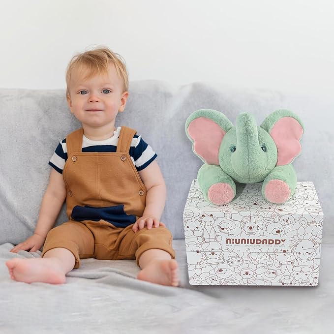 Niuniu Daddy 20" | 3.3 Pound Elephant Weighted Stuffed Animals, Large Pillowfort Plush Animal Toys for Kids Adults, Large Body Pillow for Gifts Presents Birthday Christmas Holiday