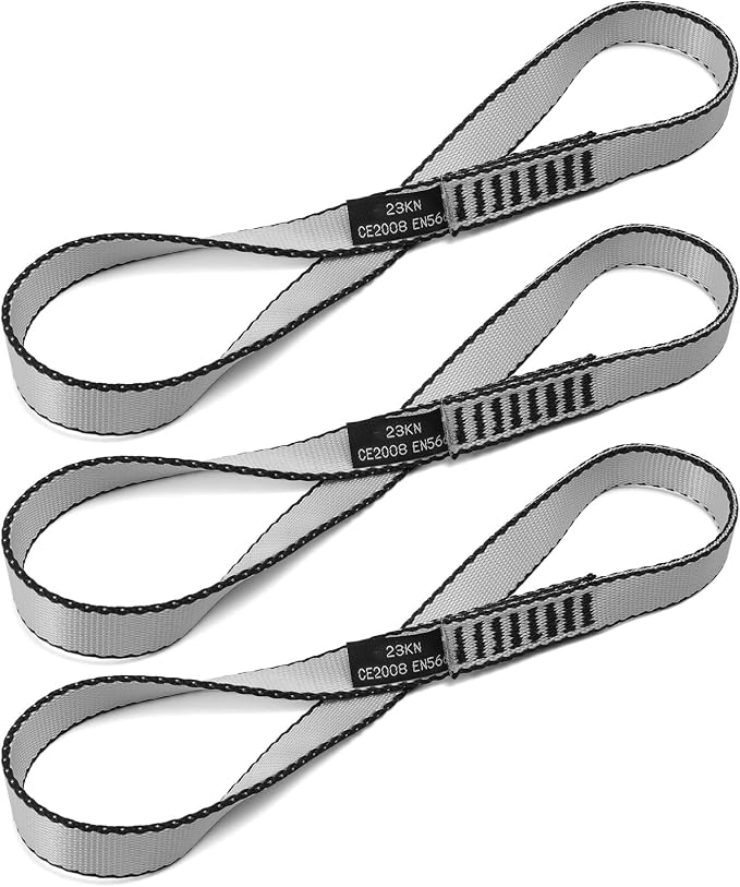 18MM Nylon Climbing Sling Runner 23KN CE2008/EN566 Strong Webbing Straps for Rock Climbing,Mountaineering, Rappelling, Swing, Yoga Hammock etc