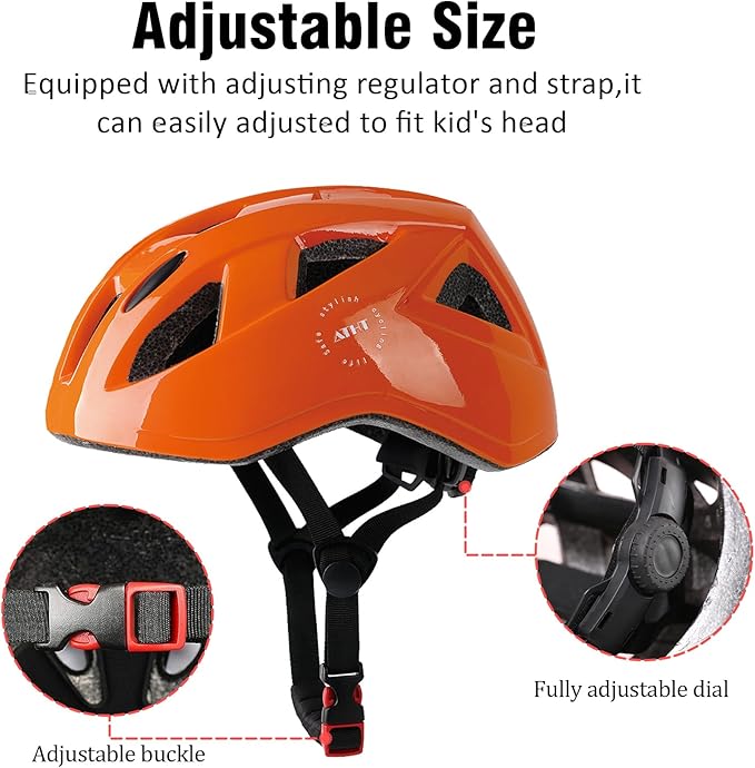 Kids Bike Helmet,2 Sizes Adjustable for Youth Child Boys & Girls Ages 3-5-8-14,Ventilation and Multi-Sport for Bicycle Skate