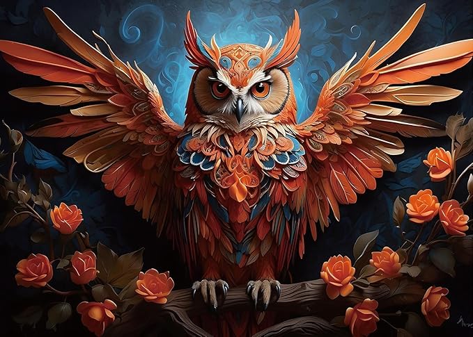 Night Owl Puzzles for Adults 1000 Pieces, Impossible Hard Challenge Jigsaw Puzzle for Kids Perfect for Game Night Finished Size 27" x 20"