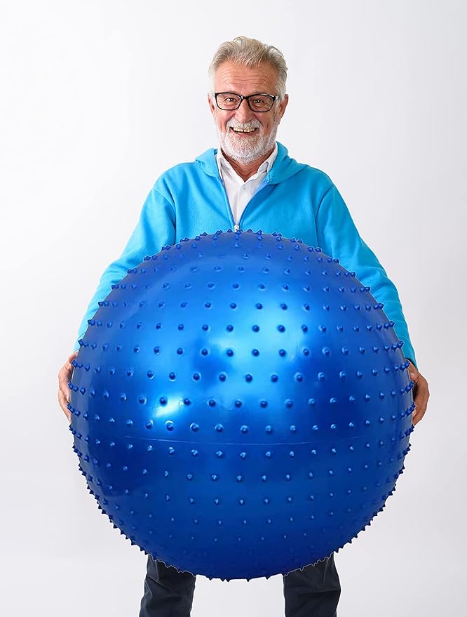 Large Sensory Massage Ball for Kids, 33.5" 85CM 3.1lb(1400g) Bouncy Exercise Ball for Toddlers, Big Inflatable Balls with Tactile Spikes, Outdoor Giant Yoga Ball, Large Beach Balls Play Ball